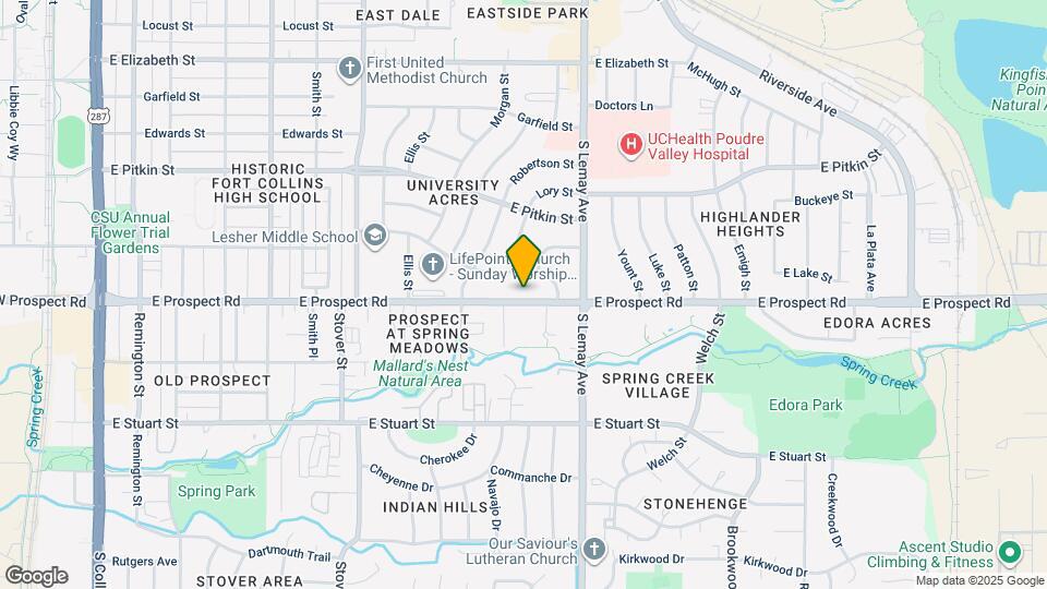 1032 E Prospect Rd Map and Location Details
