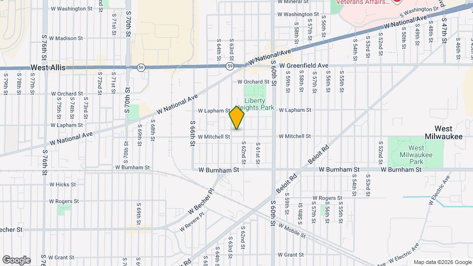 6216 W Mitchell St Map and Location Details