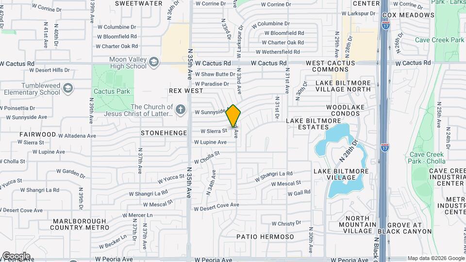 11446 N 33rd Ave Map and Location Details