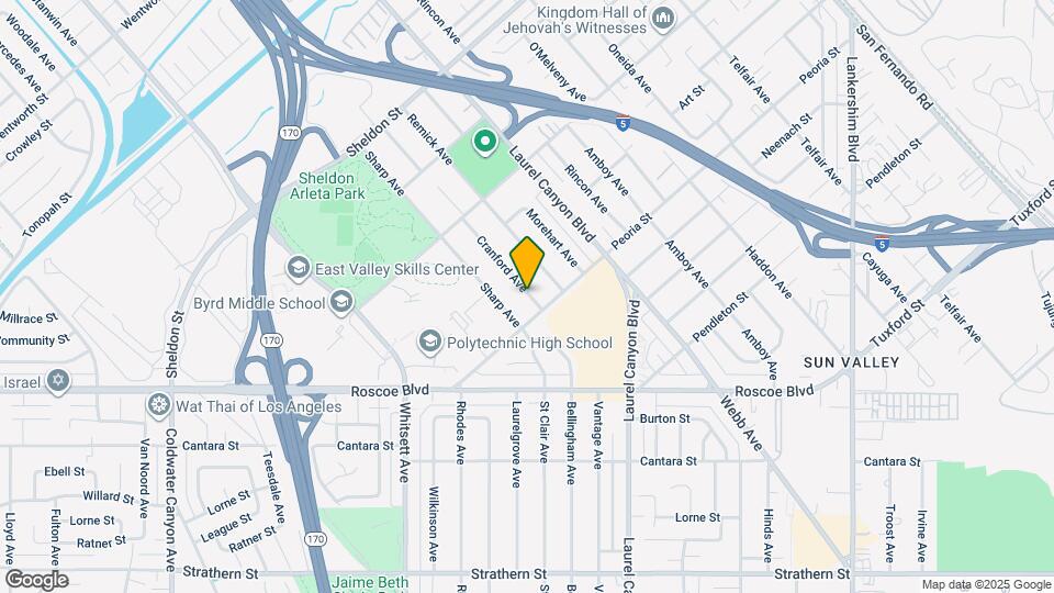 8501 Cranford Ave Map and Location Details