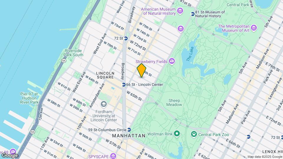 48 W 68th Street Map and Location Details