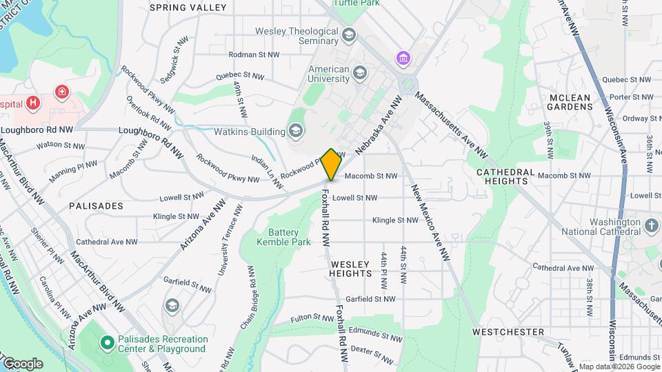 3213 Foxhall Rd NW Map and Location Details