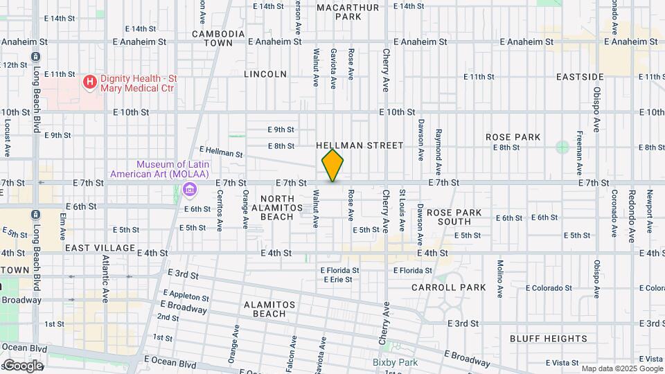 1640 E 7th St Map and Location Details