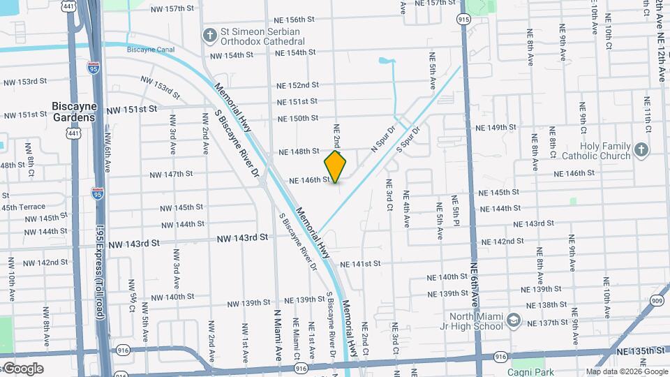 14550 NE 2nd Ave, Unit Studio Map and Location Details