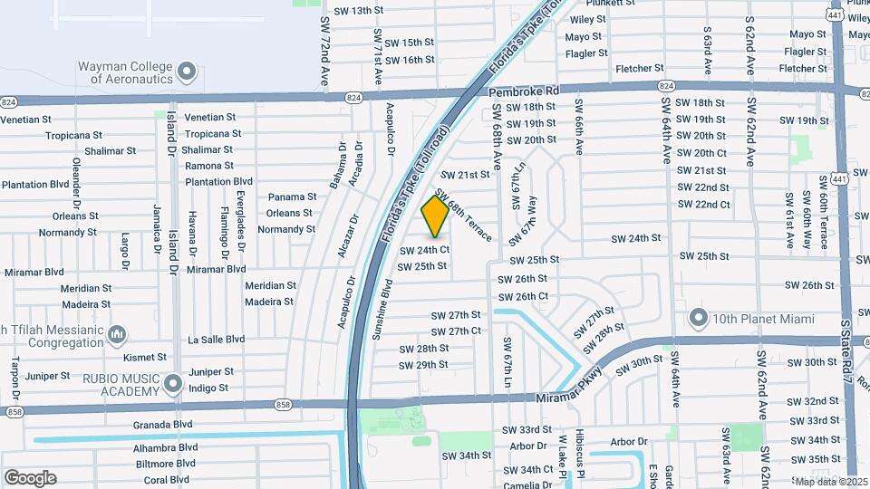 6931 SW 24th Ct Map and Location Details