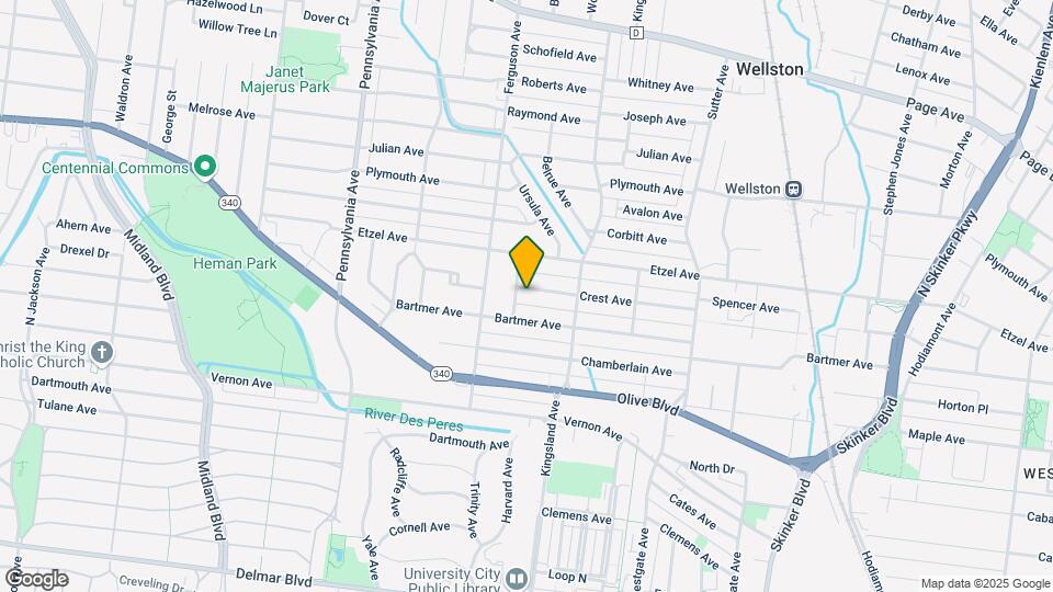 6742 Crest Ave Map and Location Details