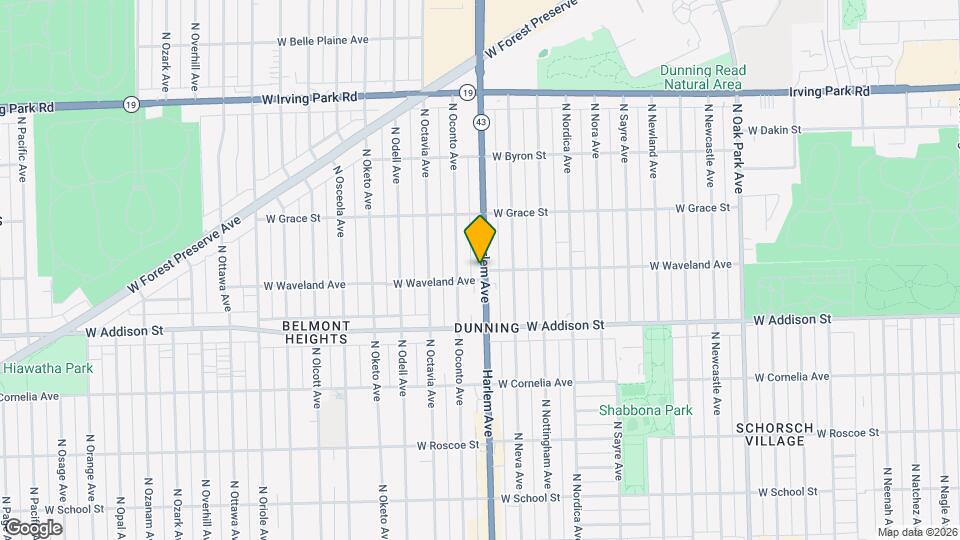 3714 N Harlem Ave Map and Location Details