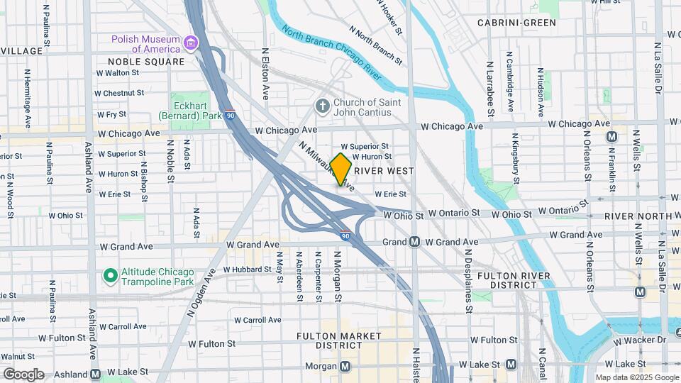 950 W Erie St Map and Location Details