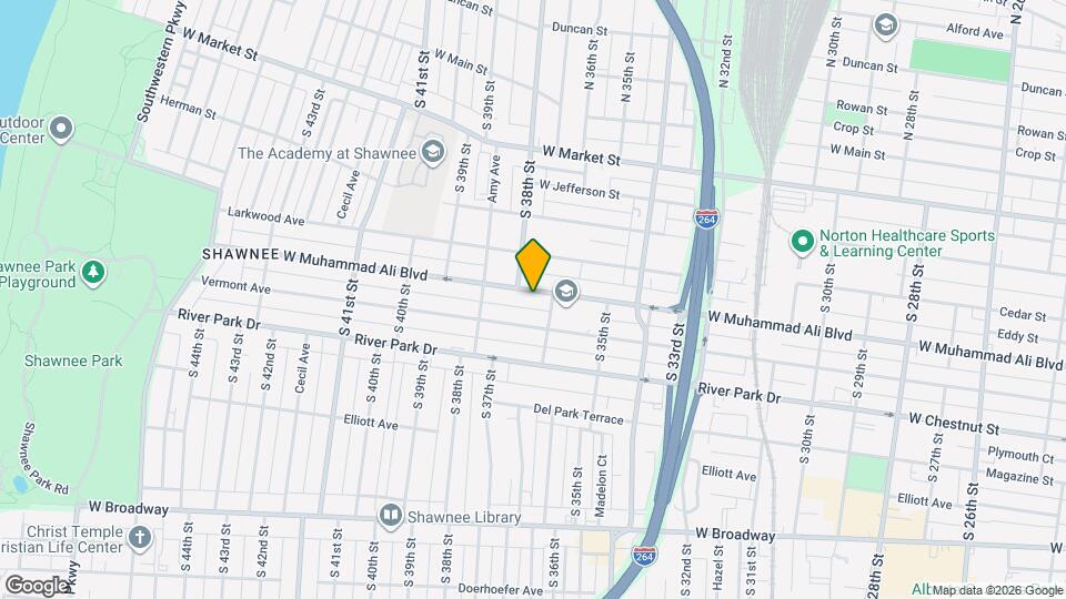 3612 W Muhammad Ali Blvd Mapa y Detalles de la Ubicación