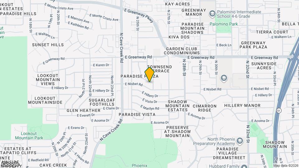 2533 E Blanche Dr Mapa y Detalles de la Ubicación