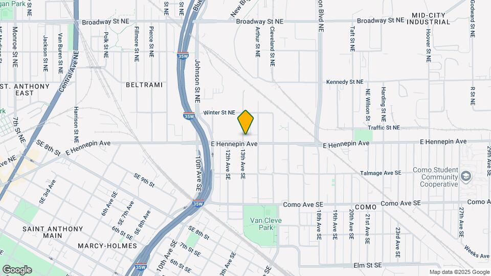 1303 E Hennepin Ave Map and Location Details