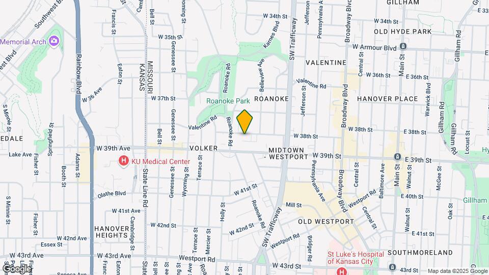 1023-1079 W 38th St Map and Location Details