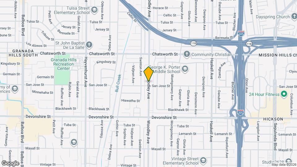 10503 Woodley Ave Map and Location Details