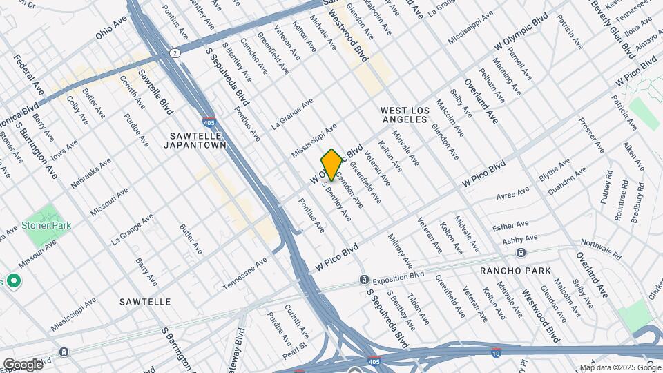 2216 S Bentley Ave Map and Location Details