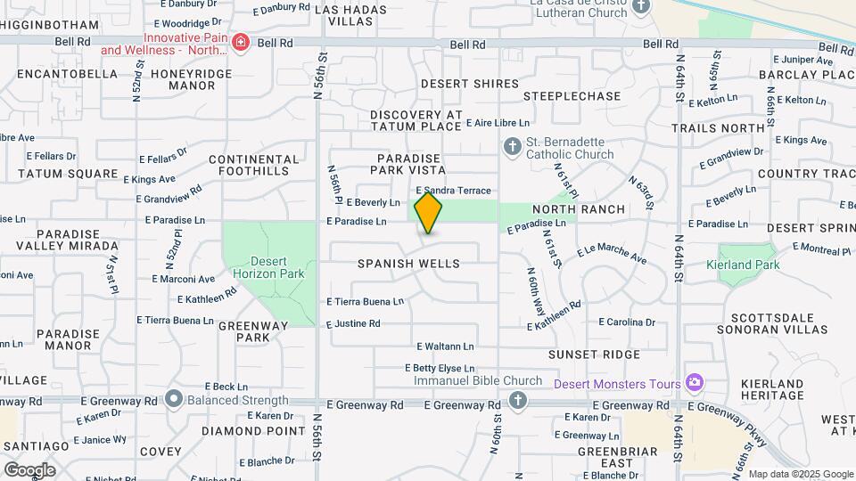 16023 N 58th Way Map and Location Details