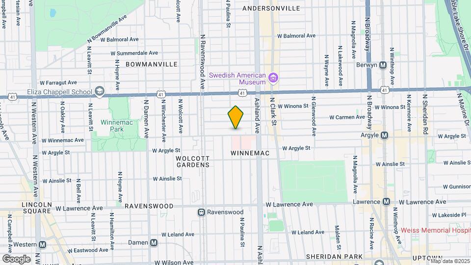 1706 W Winnemac Ave Mapa y Detalles de la Ubicación