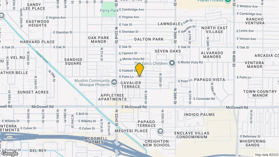 3329 E Palm Ln Map and Location Details