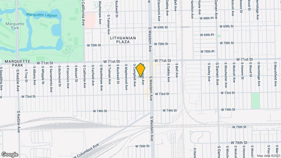 7200 S Artesian Ave Map and Location Details