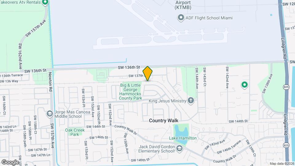 14835 SW 138th Terrace Map and Location Details