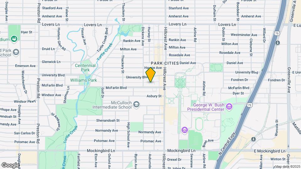 3430 McFarlin Blvd Map and Location Details