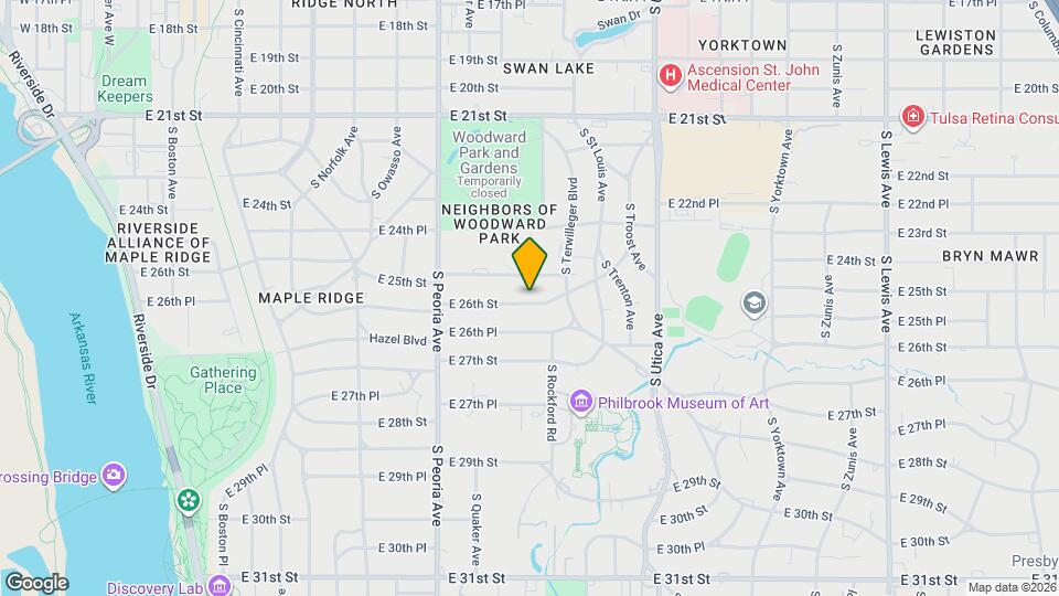 1383 E 26th St Map and Location Details