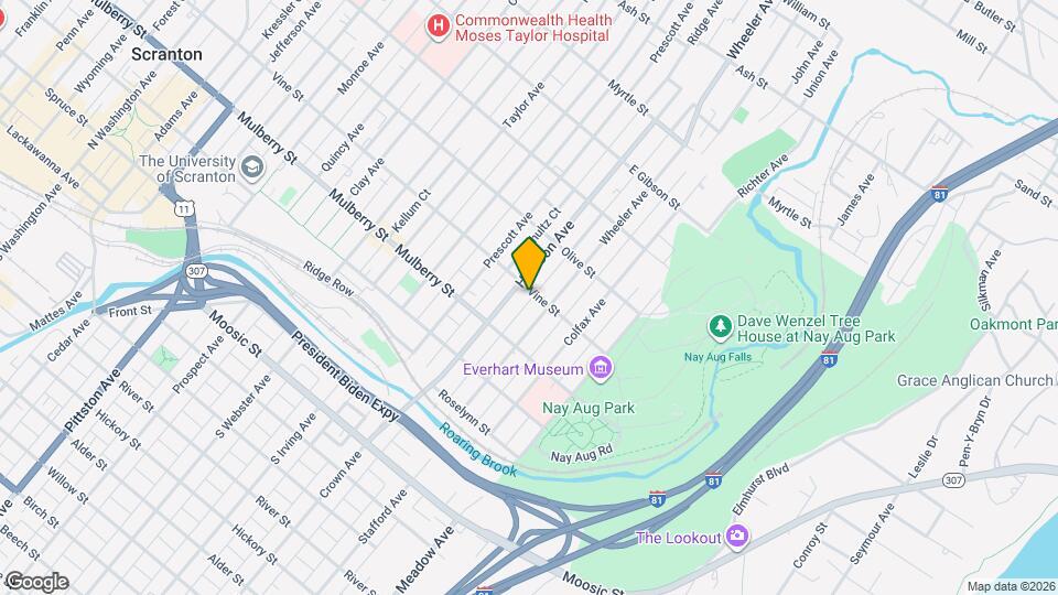 1616 Vine St Mapa y Detalles de la Ubicación