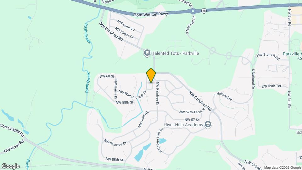 5906 NW Walnut Creek Dr Map and Location Details