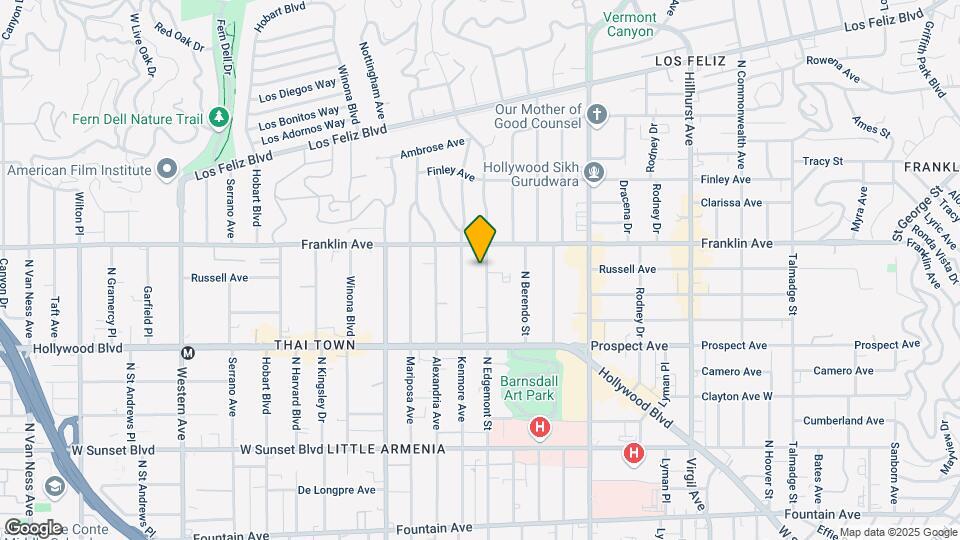 1833 N Edgemont St Map and Location Details