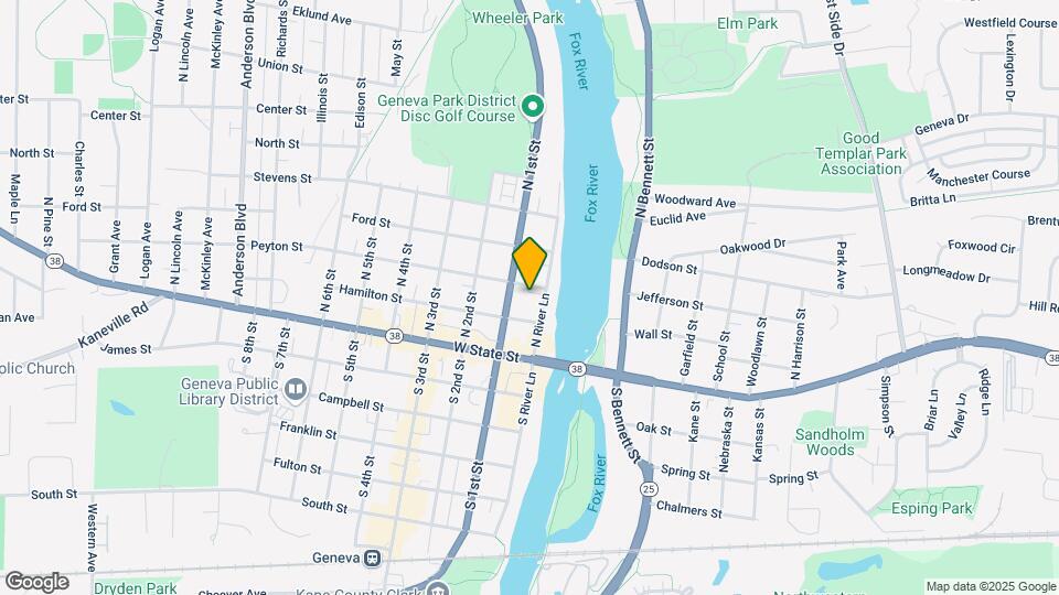 100 N River Ln Map and Location Details