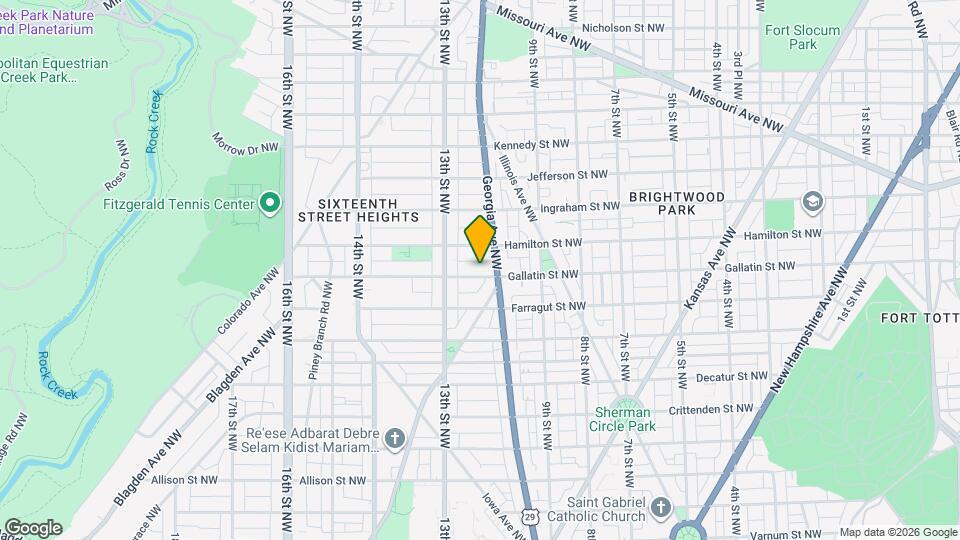 1209 Gallatin St NW Map and Location Details