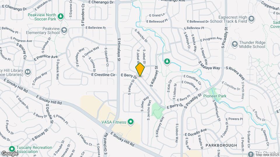 5421 S Ireland Way Map and Location Details