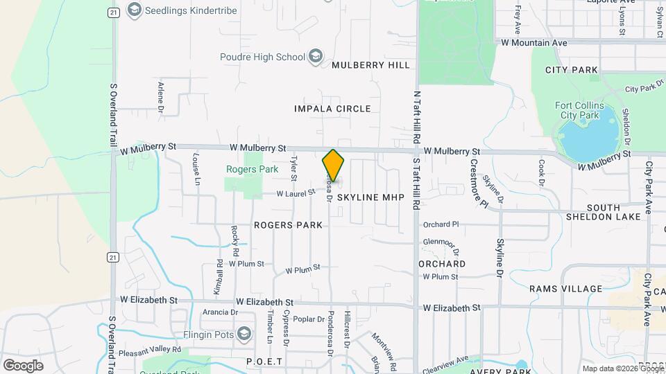 618 Ponderosa Dr Map and Location Details