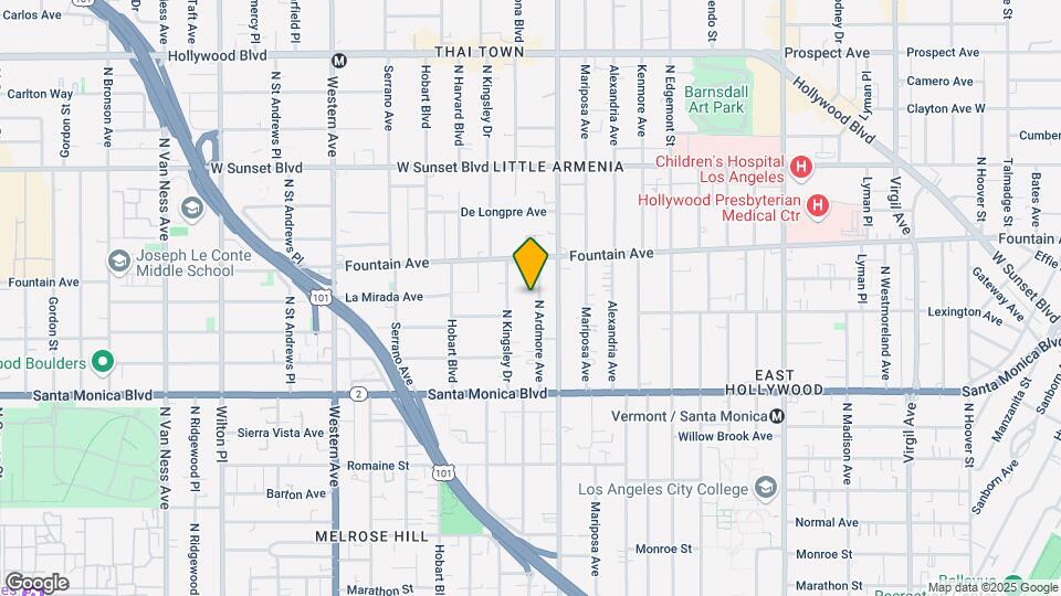 1219 N Ardmore Ave Map and Location Details