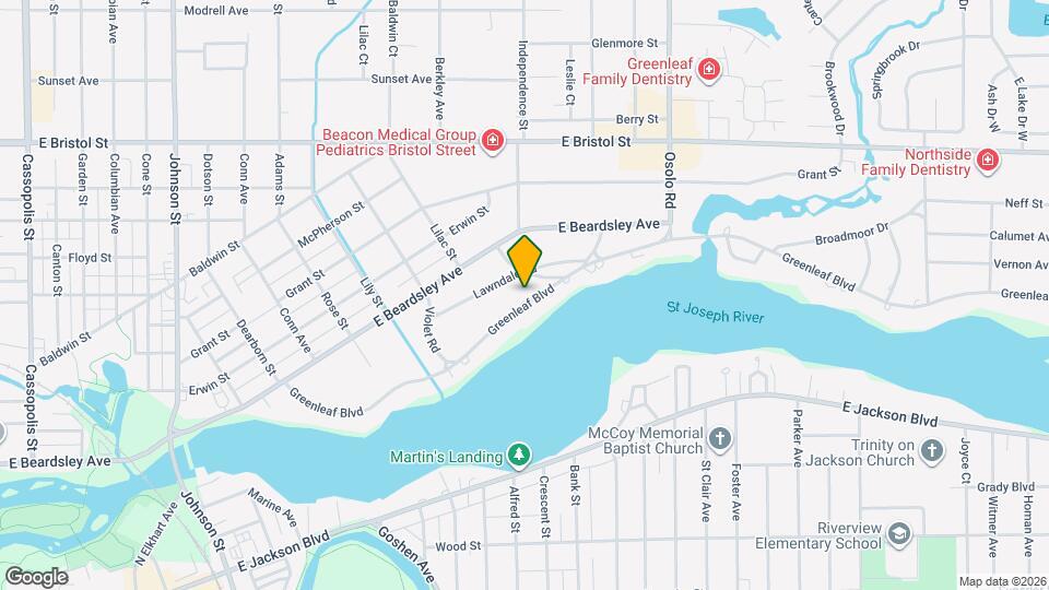 1538 Greenleaf Blvd Map and Location Details