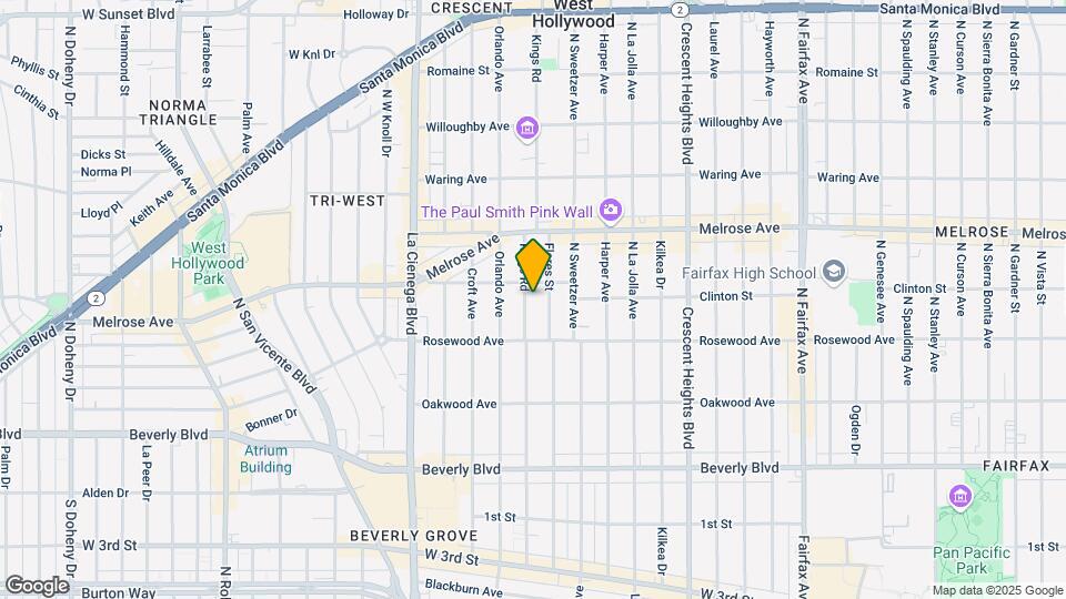 546 N Kings Rd Map and Location Details