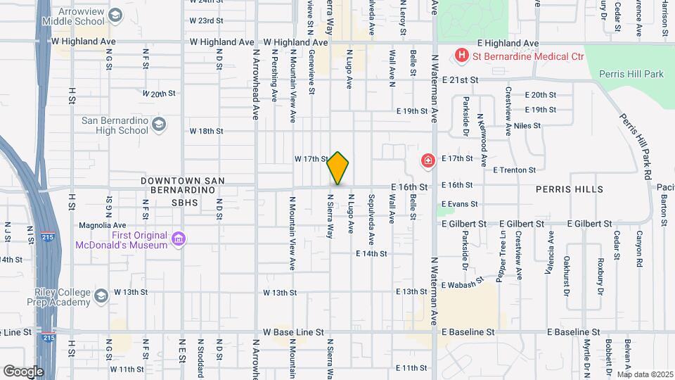 107 E 16th St Map and Location Details