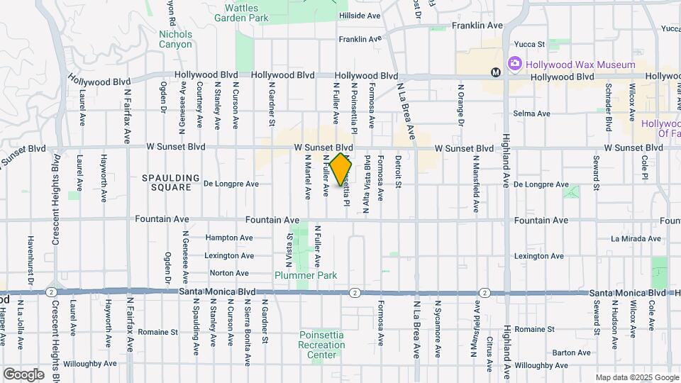 1355 N Poinsettia Pl Map and Location Details