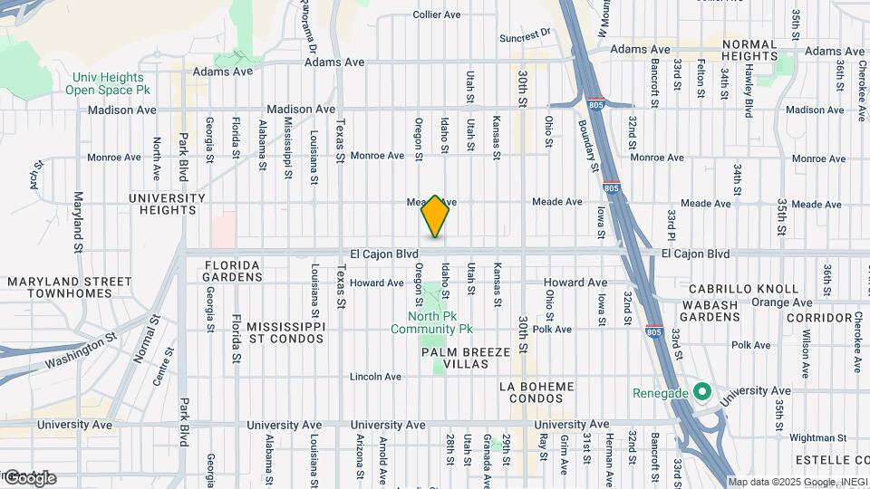 2724 El Cajon Blvd Map and Location Details