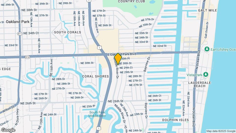 2924 Middle River Dr Map and Location Details