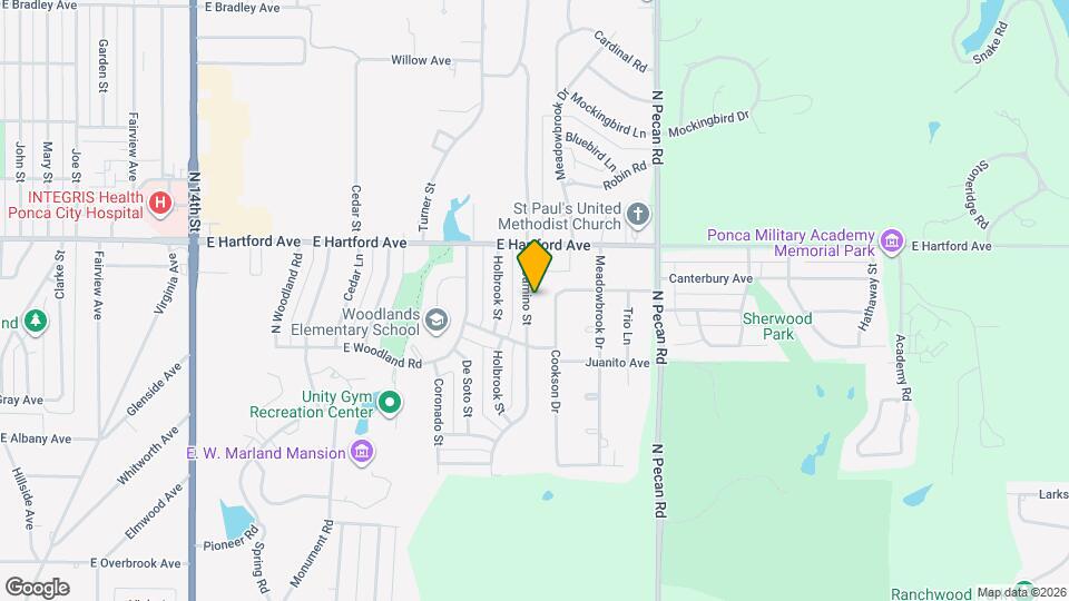 1701 El Camino St Map and Location Details