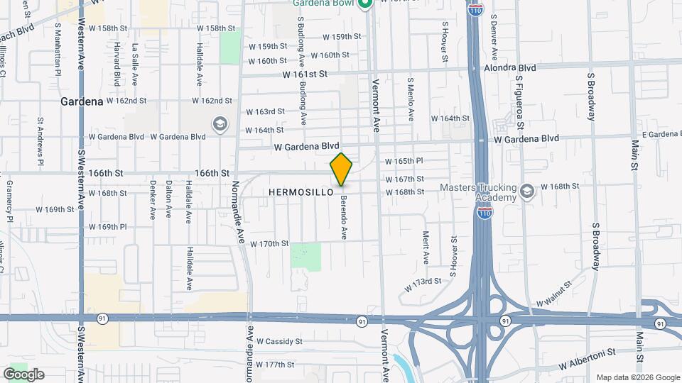16711 S Berendo Ave Map and Location Details