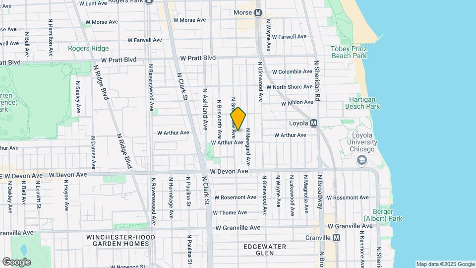 6515 N Greenview Ave, Unit 1st Floor Map and Location Details