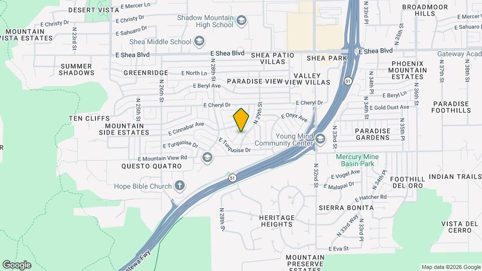 9832 N 29th St Map and Location Details