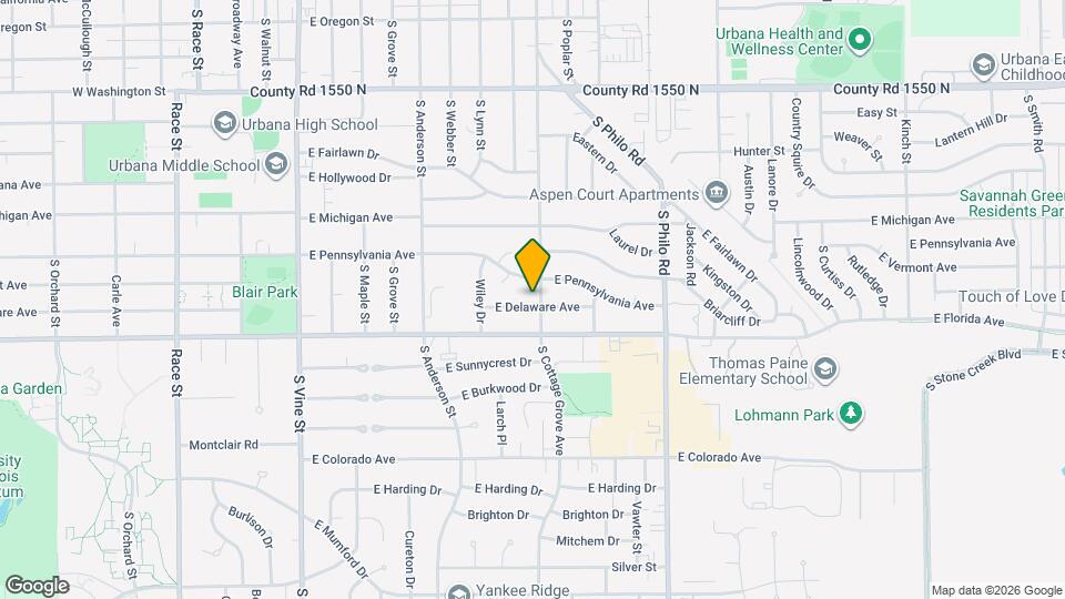 1008 E Delaware Ave Map and Location Details