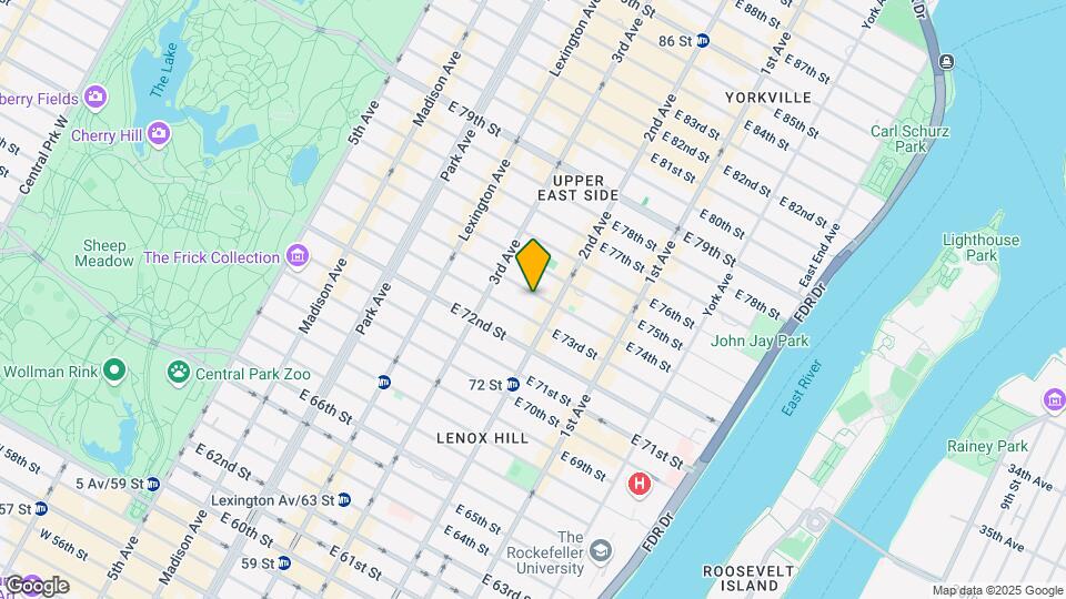 240 E 74th St Map and Location Details