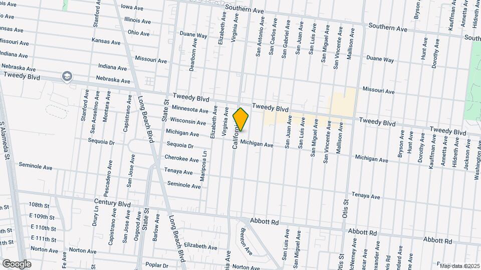 10124 California Ave Map and Location Details