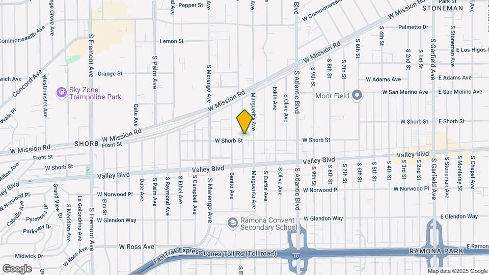 1407 W Shorb St Mapa y Detalles de la Ubicación