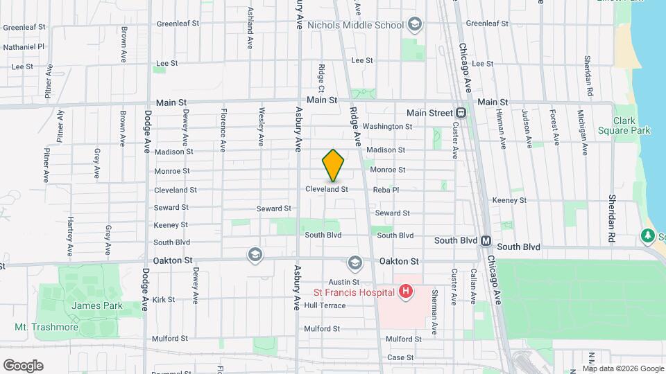 1109 Cleveland St Map and Location Details