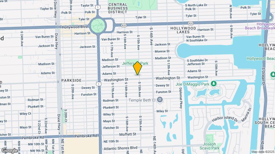 1505 Washington St Map and Location Details