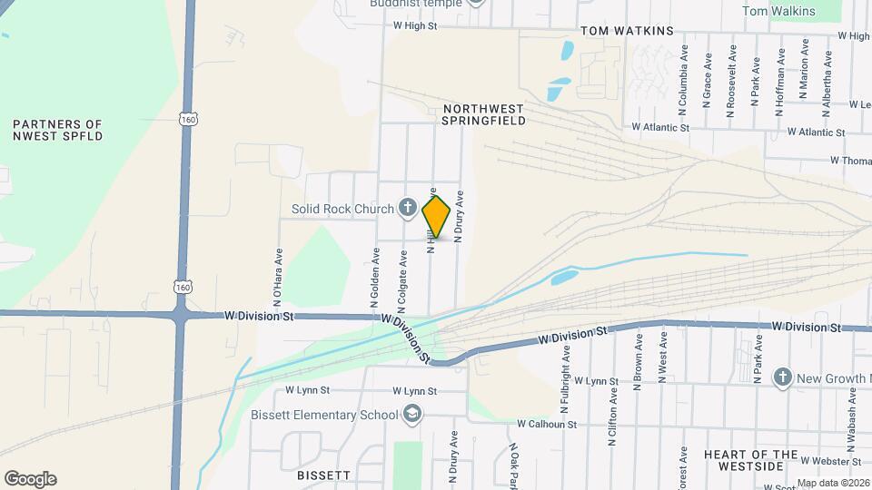 1644 N Hillcrest Ave Map and Location Details